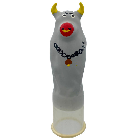 Condomerie - Preservativos Novidades Pintados à  Mão Modelo Bull Cinza XL