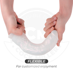 Cock Miller - Dildo com Ventosa, Luzes e Vibração com Controle Remoto Branco 20,5 cm