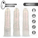 Cock Miller - Dildo com Ventosa, Luzes e Vibração com Controle Remoto Branco 20,5 cm