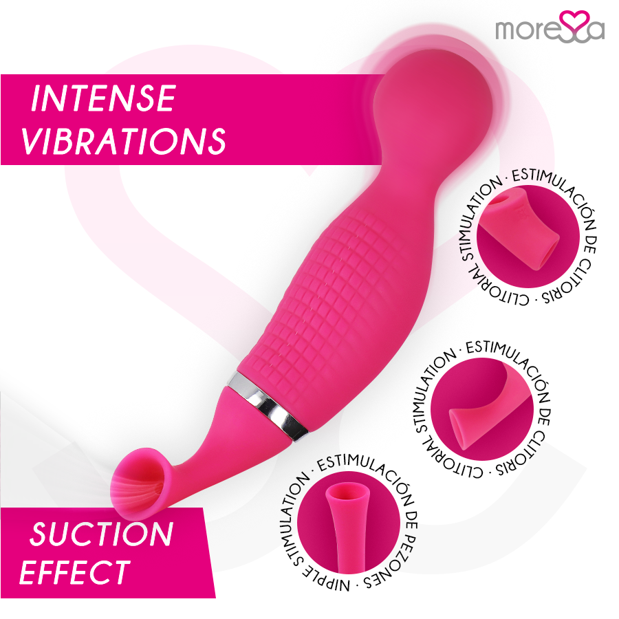MORESSA - KIRK DUO SUCÇÃO + MASSAGEADOR MULTI-PERFORMANCE PREMIUM SILICONE RECARREGÁVEL