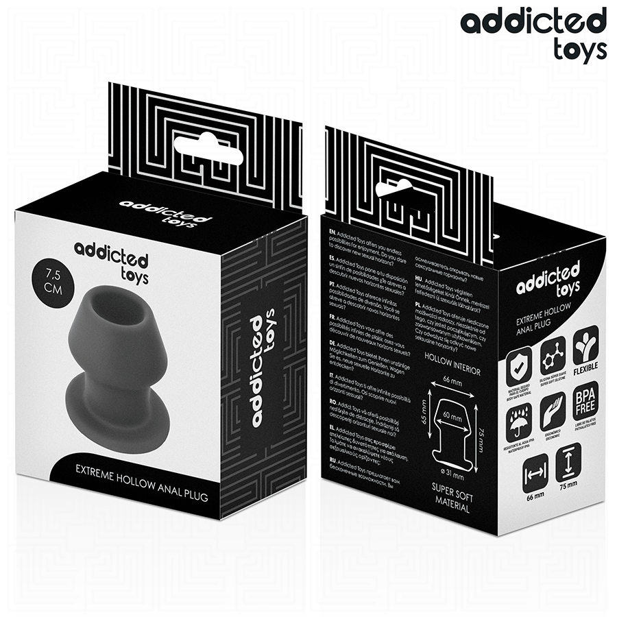 Addicted Toys - Plug Anal Extremo Hueco Talla S 7,5 cm