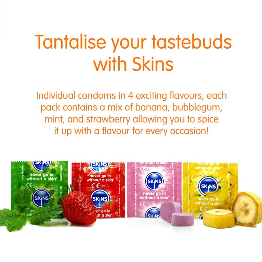 Skins - Preservativos Premium Multisabores Pack de 4