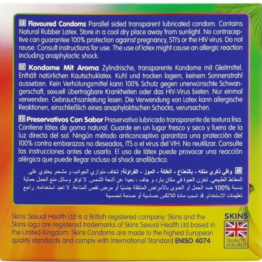 Skins - Preservativos Premium Multisabores Pack de 4