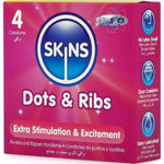 Skins - Preservativos Premium Dots & Ribs Pack 4