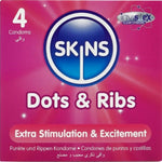 Skins - Preservativos Premium Dots & Ribs Pack 4