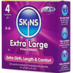 Skins - Preservativos Extra Grandes Premium Paquete de 4