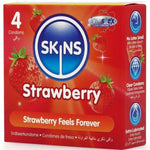 Skins - Paquete con 4 Preservativos Premium de Fresa