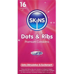 Skins - Dots & Ribs Premium Preservativos Pacote Com 16