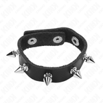 Kink - Anel de Pénis de Couro Com Espigões 21,5 X 1,6 cm