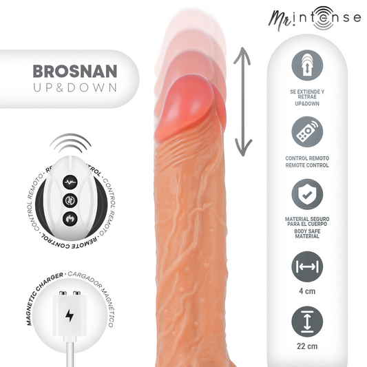 Mr Intense - Pénis Realista Brosnan Controle Remoto 22 cm -O- 4 cm