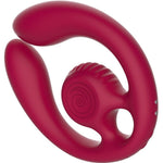 Snail Vibe - Gizi Dúo Estimulador de Parejas con Control Remoto Burgundy