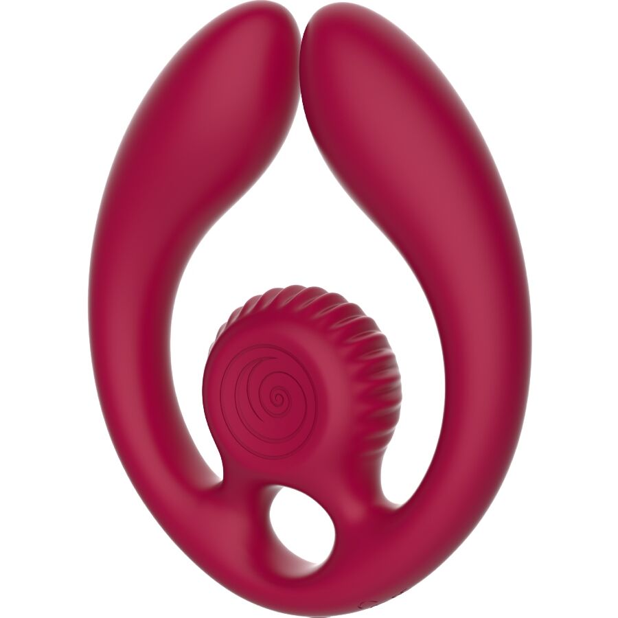Snail Vibe - Gizi Dúo Estimulador de Parejas con Control Remoto Burgundy