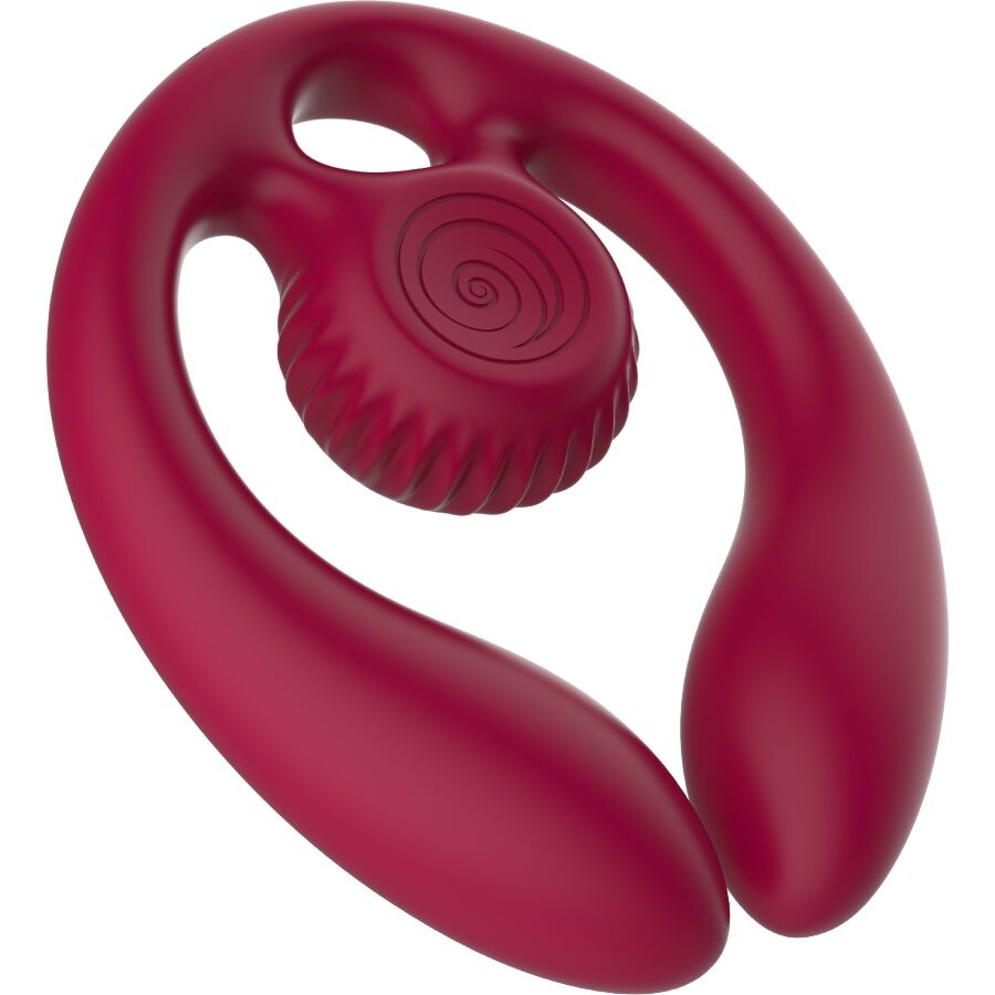 Snail Vibe - Gizi Dúo Estimulador de Parejas con Control Remoto Burgundy