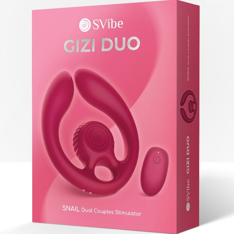 Snail Vibe - Gizi Dúo Estimulador de Parejas con Control Remoto Burgundy