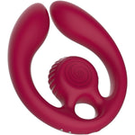 Snail Vibe - Gizi Dúo Estimulador de Parejas con Control Remoto Burgundy