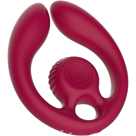 Snail Vibe - Gizi Duo Estimulador de Casais Com Controle Remoto Burgundy