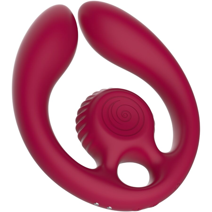 Snail Vibe - Gizi Dúo Estimulador de Parejas con Control Remoto Burgundy