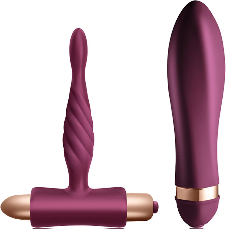 Climaximum - Kit Dare Vibrador Torcido +Plug Anal Iniciantes
