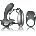 Climaximum - Kit Excite Anel Para Pénis + Massageador de Próstata Com Fio