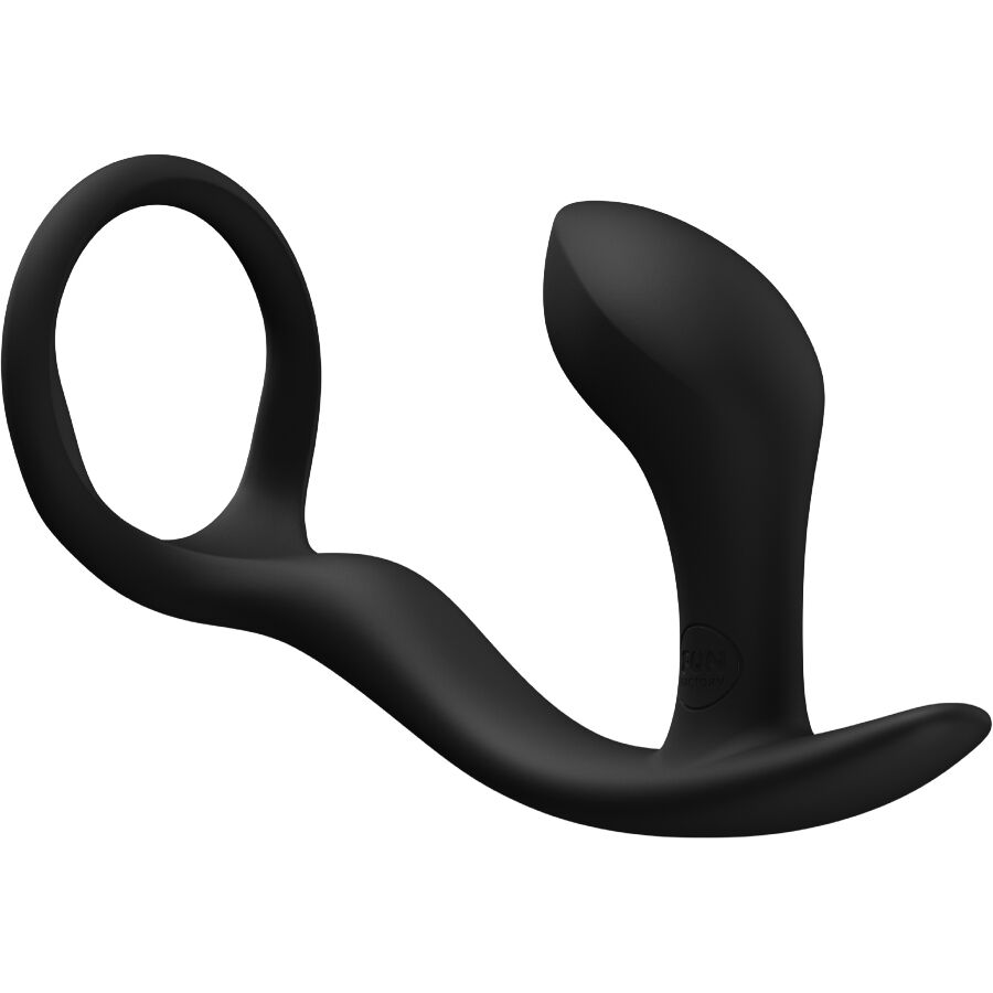 FUN FACTORY - PLUG ANAL COM ANEL DE BOTO PRETO