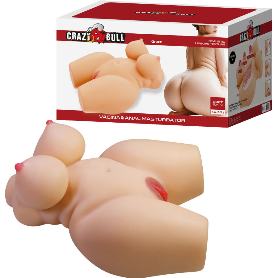 Crazy Bull - Grace Tronco Femenino Realista Vagina y Anal 7,5 Kg