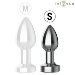 Intense -Plug Anal de Metal Vibrante con Luces Led y Control Remoto - Talla S