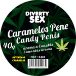 Diablo Picante 20 Caramelos Forma de Pénis Aroma Cannabis