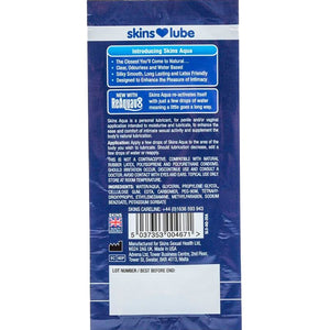 Skins - Aqua Lubrificante à Base de Água Dose Única 5 ml