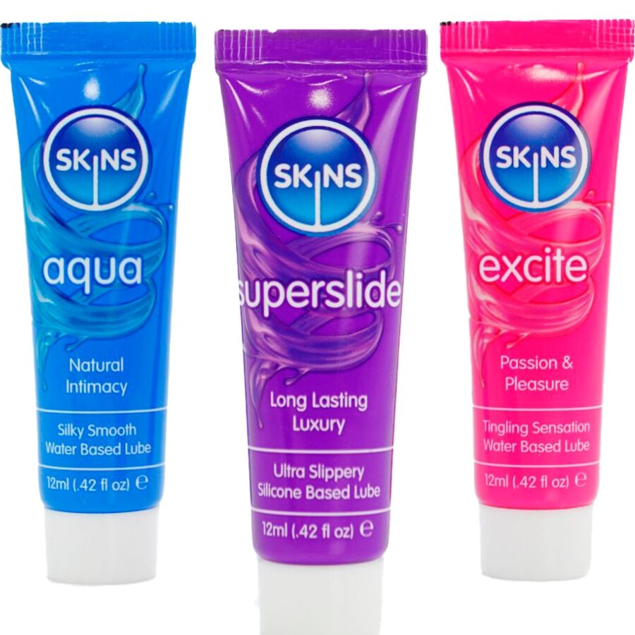 Skins - Kit de lubricantes Vital Aqua, Superslide y Excite 3 x 12 ml