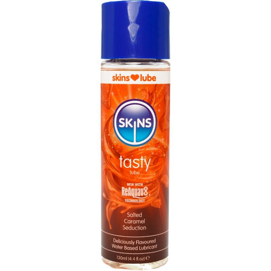 Skins - Lubrificante Saboroso à  Base de Água Com Caramelo Salgado 130 ml
