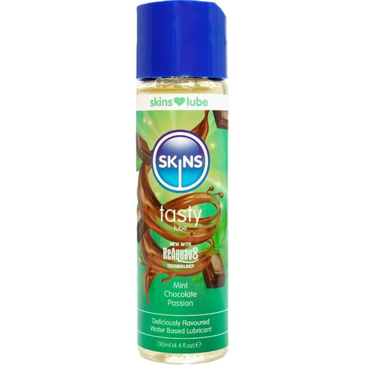Skins - Lubrificante Saboroso à  Base de Água Com Sabor de Hortelã e Chocolate 130 ml