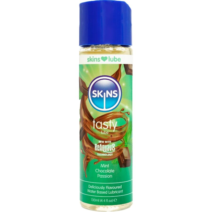 Skins - Lubricante A Base de Agua con Sabor a Menta y Chocolate 130 ml