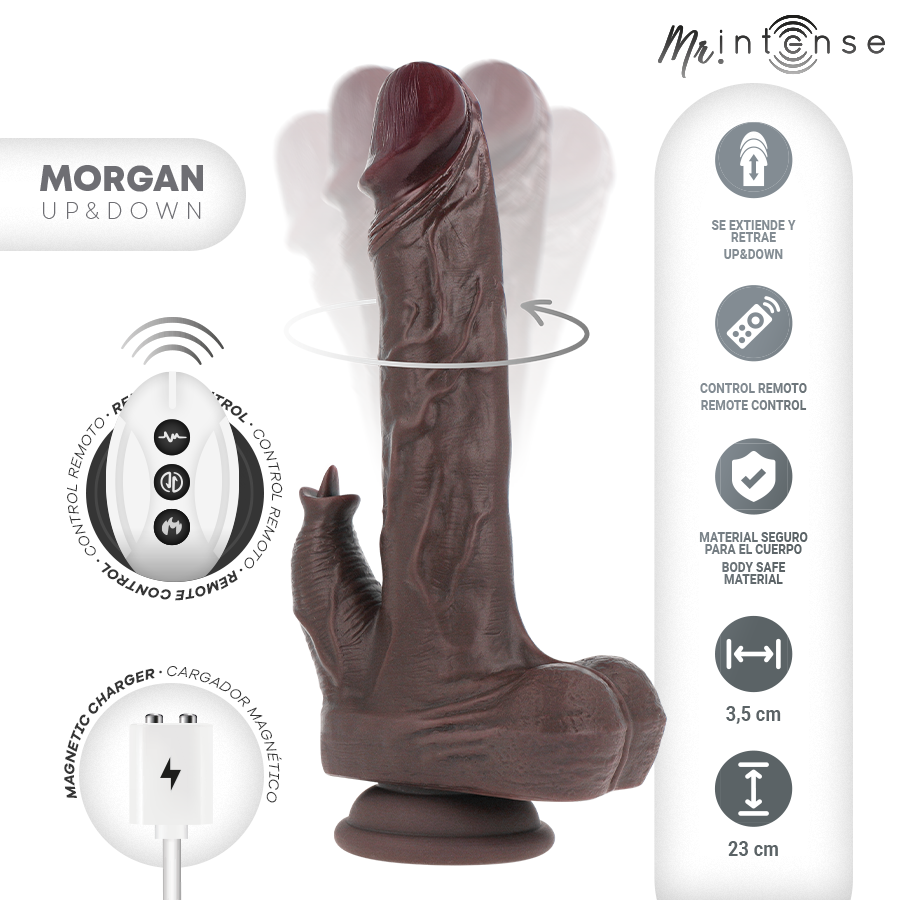 Mr Intense - Morgan Pénis Realista Com Controle Remoto 23 cm -O- 3,5 cm