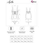 Livco Corsetti Fashion - Agethe Lc 90607 Camisón + braguitas Tanga + Gorro de Navidad Talla L/XL