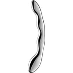 Satisfyer - Dildo de doble punta Cosmic Crest 2 de acero inoxidable