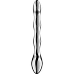 Satisfyer - Dildo de doble punta Cosmic Crest 2 de acero inoxidable