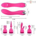 Intense - Vibrador Cher con 20 patrones y cabezales intercambiables