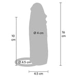 Get Real - Capa Vibratória de Silicone Para Pele Hidratada, Caramelo, 16 cm