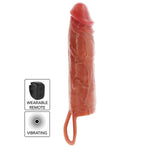 Get Real - Capa vibratoria de silicona para piel hidratada, Caramelo, 20 cm