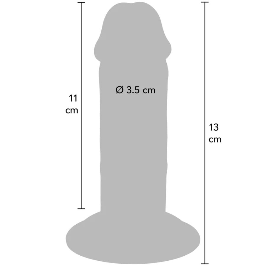 Get Real - Pênis de Tpe Deluxe de Dupla Densidade e Espessura, 13 cm