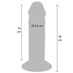 Get Real - Pénis de Tpe Deluxe de Dupla Densidade e Espessura, 18 cm