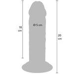 Get Real - Pene de Tpe Deluxe de Doble Densidad y Grosor, 20 cm