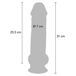 Get Real - Pene Realista de Lujo con Testículos Extra Grueso de 31 cm
