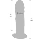 Get Real - Pénis de Tpe Deluxe de Dupla Densidade e Espessura, 23 cm
