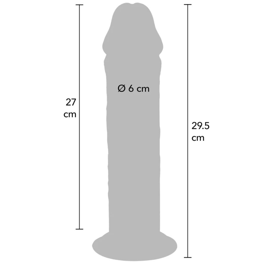 Get Real - Pénis de Tpe Deluxe de Dupla Densidade e Espessura, 29,5 cm