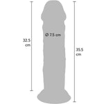 Get Real - Pene de TPE de Lujo de Doble Densidad y Grosor, 35,5 cm