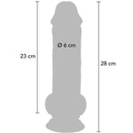 Get Real - Pene Realista de Lujo con Testículos Extra Grueso de 28 cm