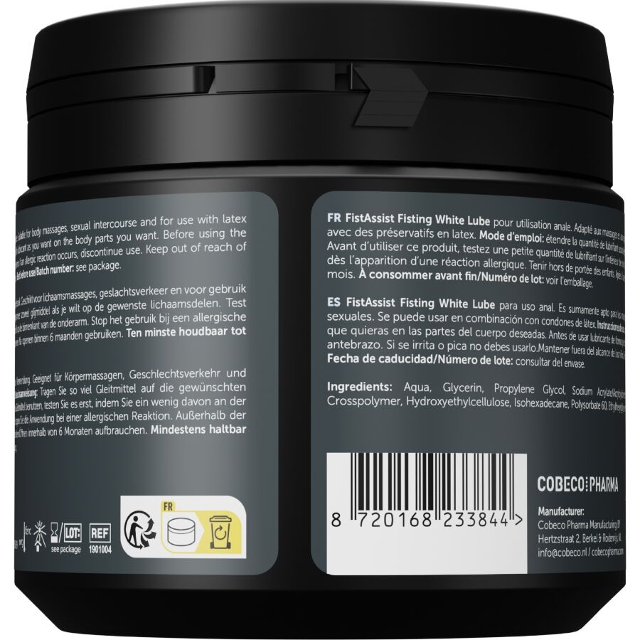 Cobeco - Fist Assist Lubricante Blanco Extra Espeso 500 ml