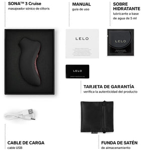 LELO - SONA 3 CRUISE MASSAGEADOR CLITÓRICO SÔNICO PRETO