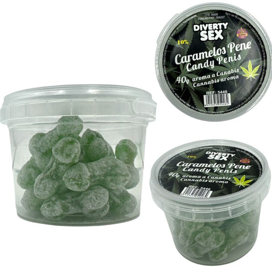 Diablo Picante 20 Caramelos Forma de Pénis Aroma Cannabis